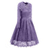 V-neck Lace Evening Dress #Evening Dress #Violet